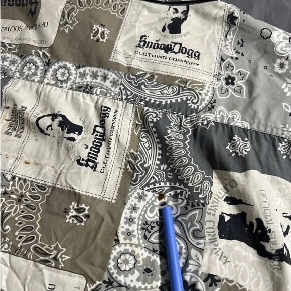 🔥🔥 SNOOP DOGG CLOTHING COMPANY - AOP Short Sleeve Button Down Shirt  2XL - *RE - Picture 11 of 16